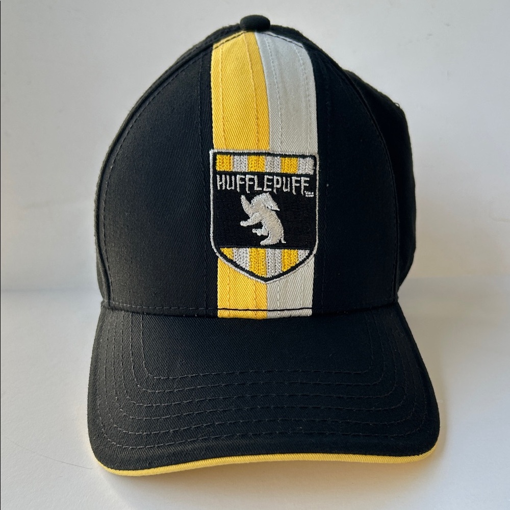 Harry Potter Hufflepuff Black Yellow Baseball Cap Hat Adult Universal Studios